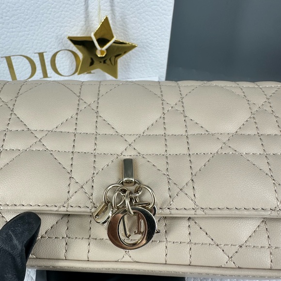 Dior Beige Quilted Chain Bag - Picture 9 of 14